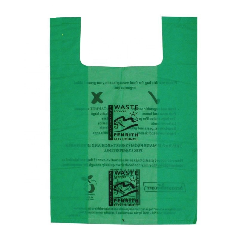Lot de 200 sacs d'épicerie 100 % certifiés compostables biodégradables pour  t-shirts recyclables - Sacs de remerciement respectueux de l'environnement  et réutilisables - Parfaits pour les : : Maison