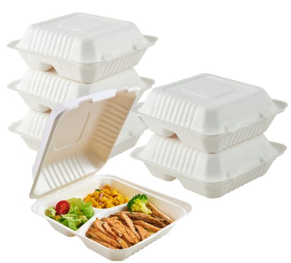 Biodegradable Take Out Food Container with Clamshell