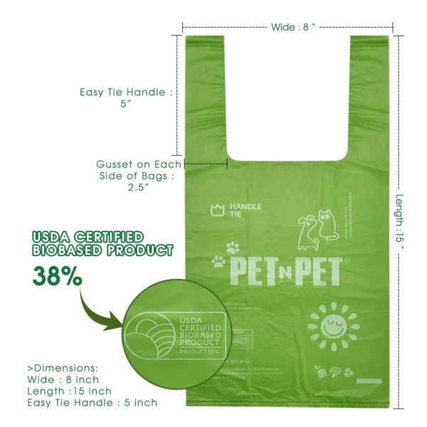 Compostable Dog Poop Bags with Handles