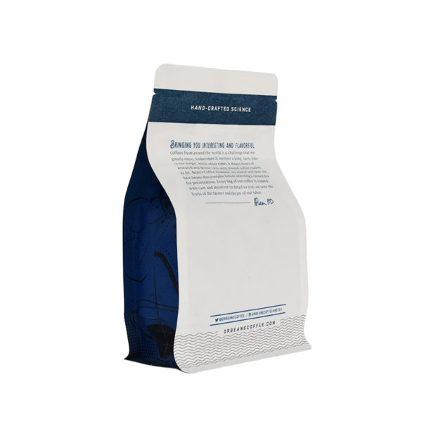 Customized Flat Bottom Biodegradable Coffee Bags